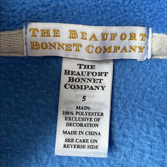 The Beaufort Bonnet Company Hayword Half-Zip Barbados Blue w/ Grantley Gray - Picture 4 of 4
